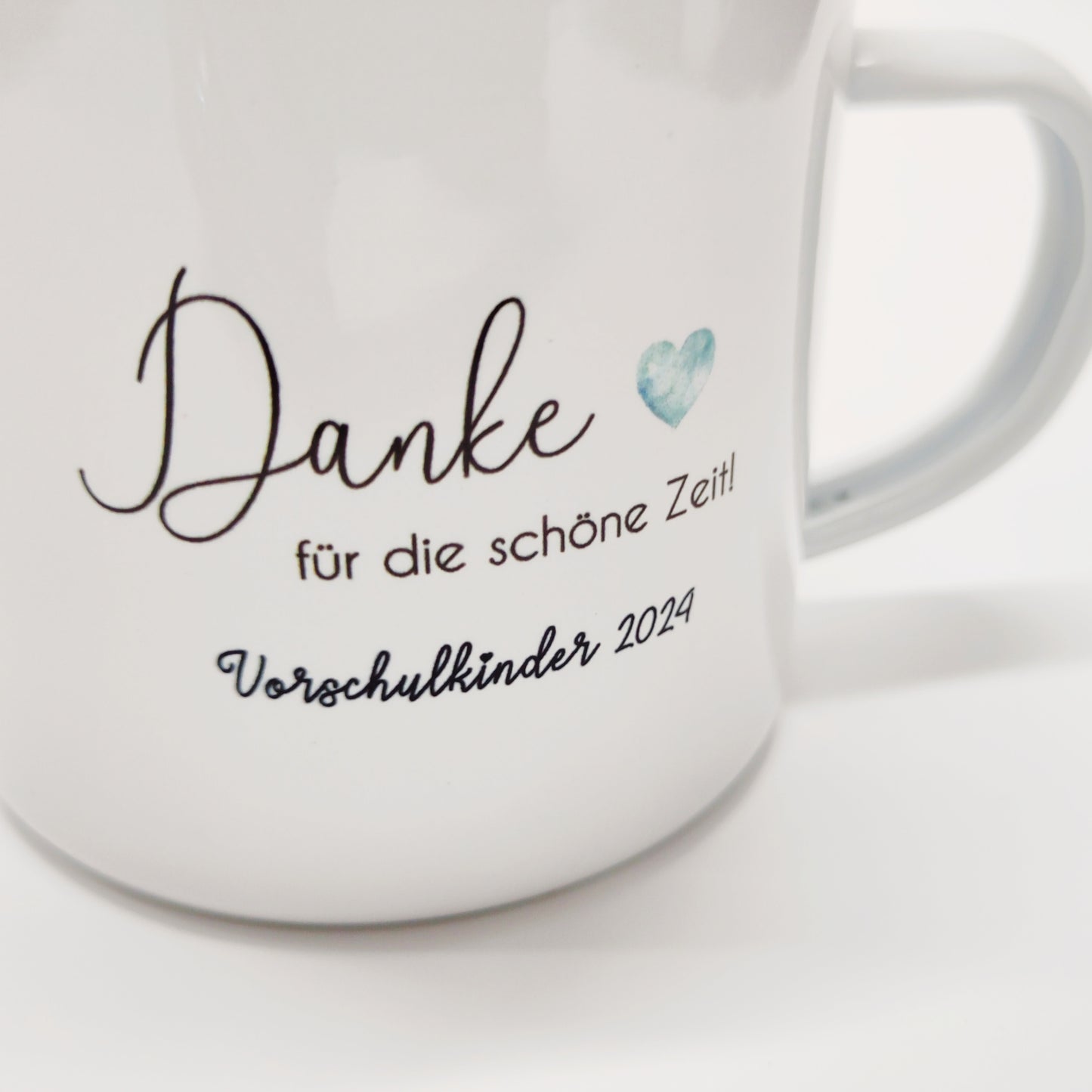 Emailletasse Erzieher/in mit Herz