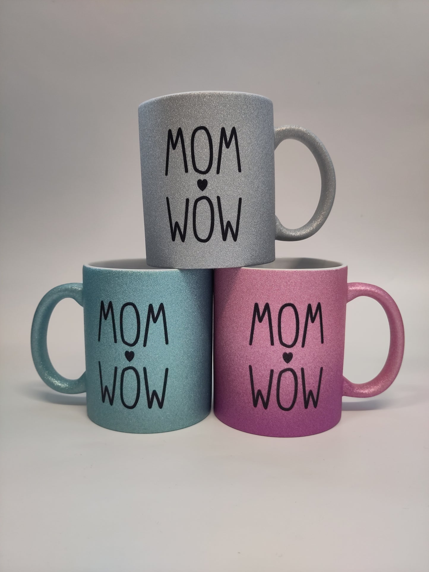 Glitzertasse im Überraschungs-Design