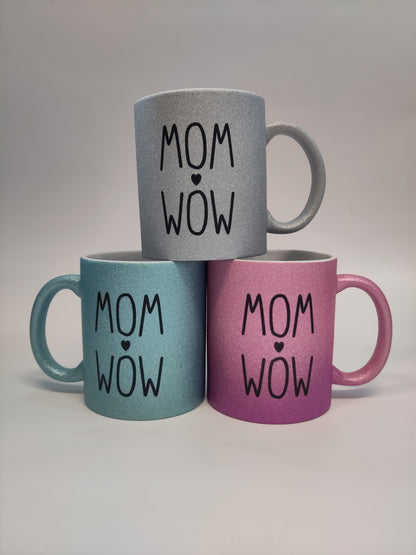 Glitzertasse im Überraschungs-Design