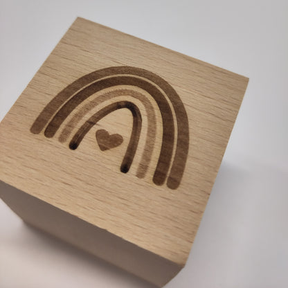 Holzwürfel Motiv