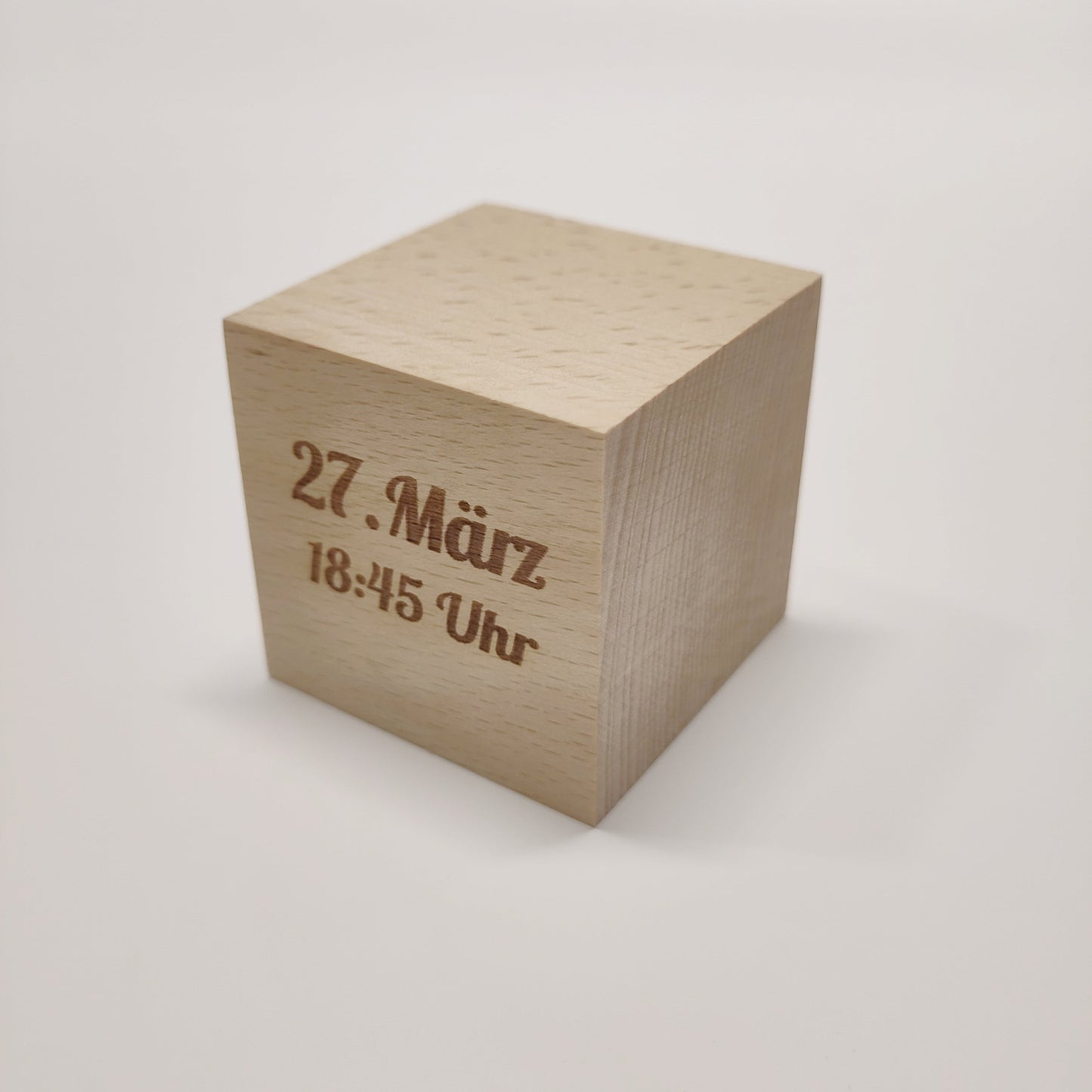 Holzwürfel personalisiert, Geburt
