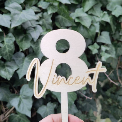 Caketopper Name+Zahl