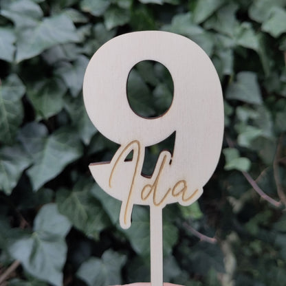 Caketopper Name+Zahl
