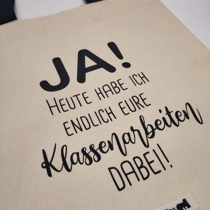 Baumwolltasche Klassenarbeiten
