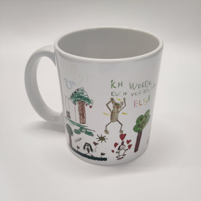 Tasse mit Kinderzeichnung