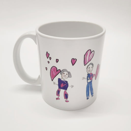 Tasse mit Kinderzeichnung