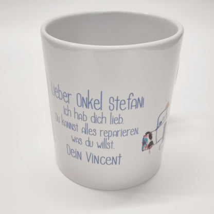 Tasse mit Kinderzeichnung
