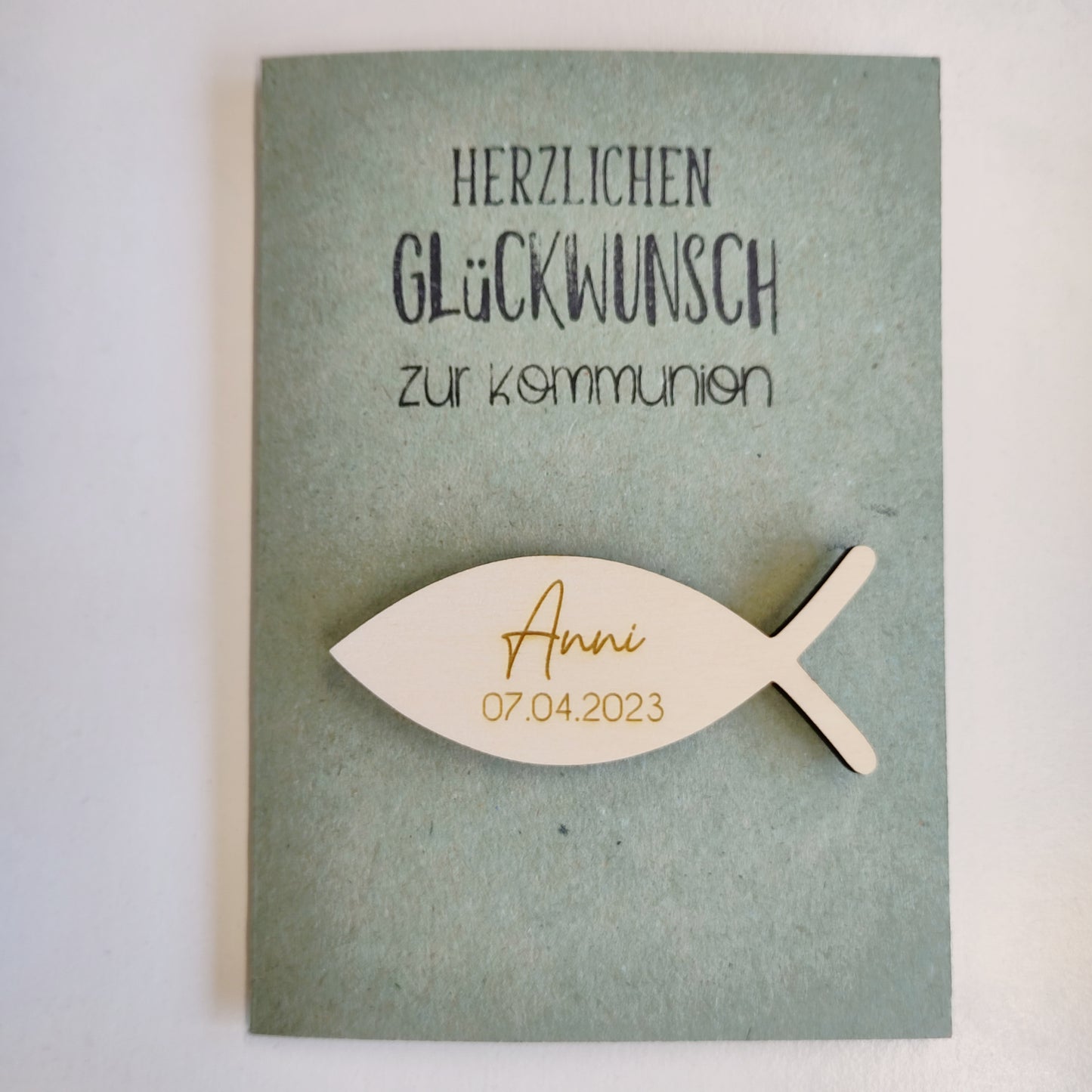 Kommunionskarte personalisiert