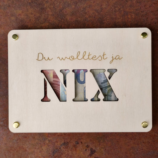 Geldgeschenk Nix