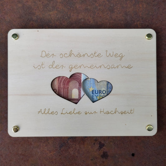 Geldgeschenk gemeinsamer Weg