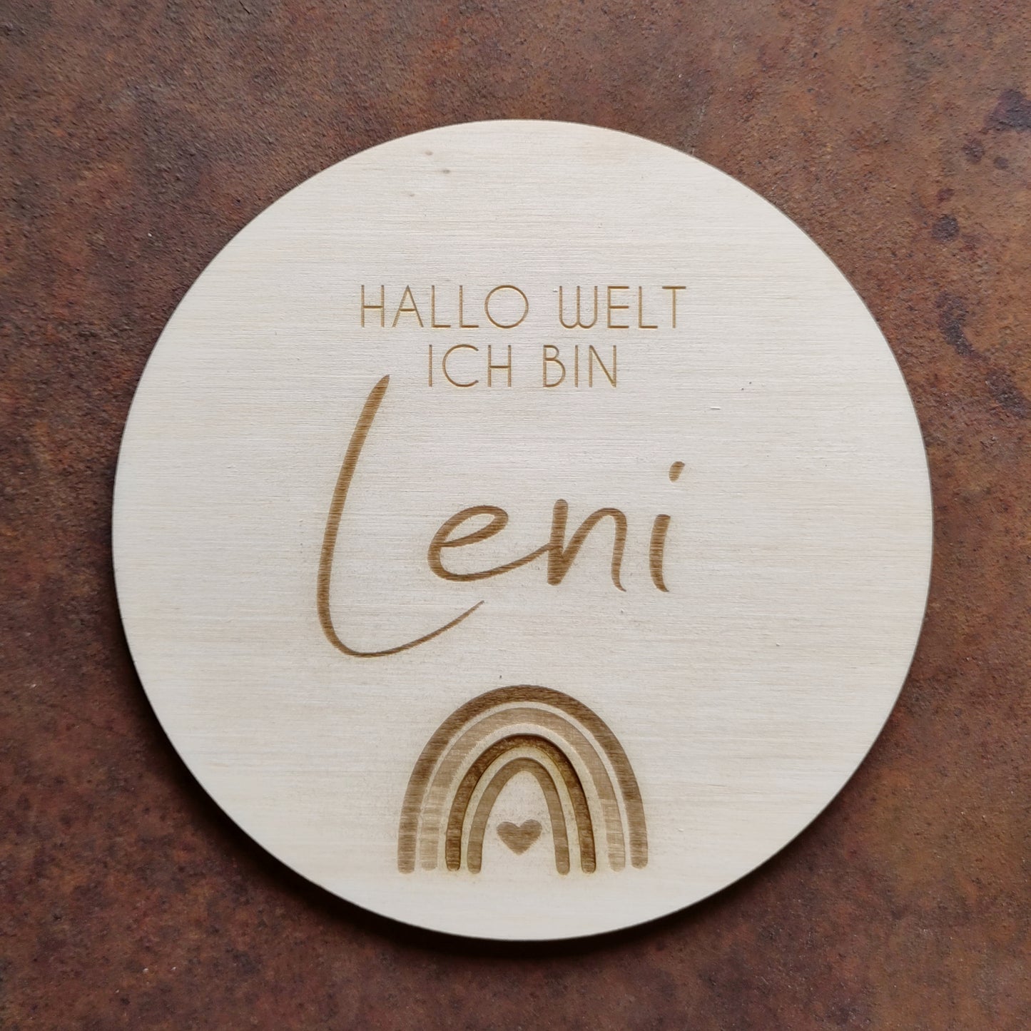 Holzscheibe Namen