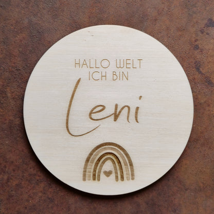 Holzscheibe Namen