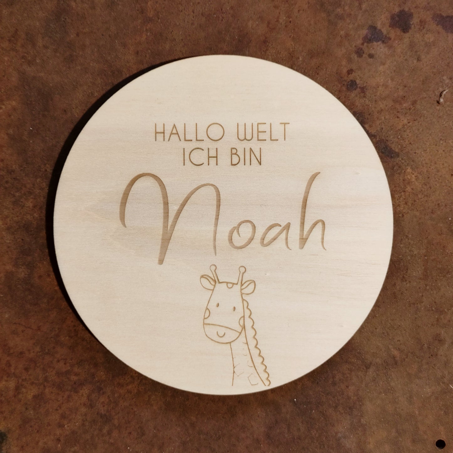 Holzscheibe Namen