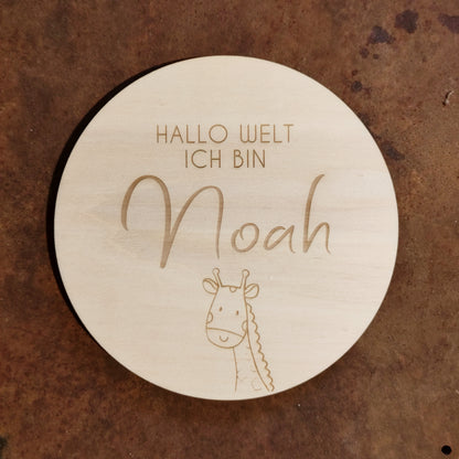 Holzscheibe Namen