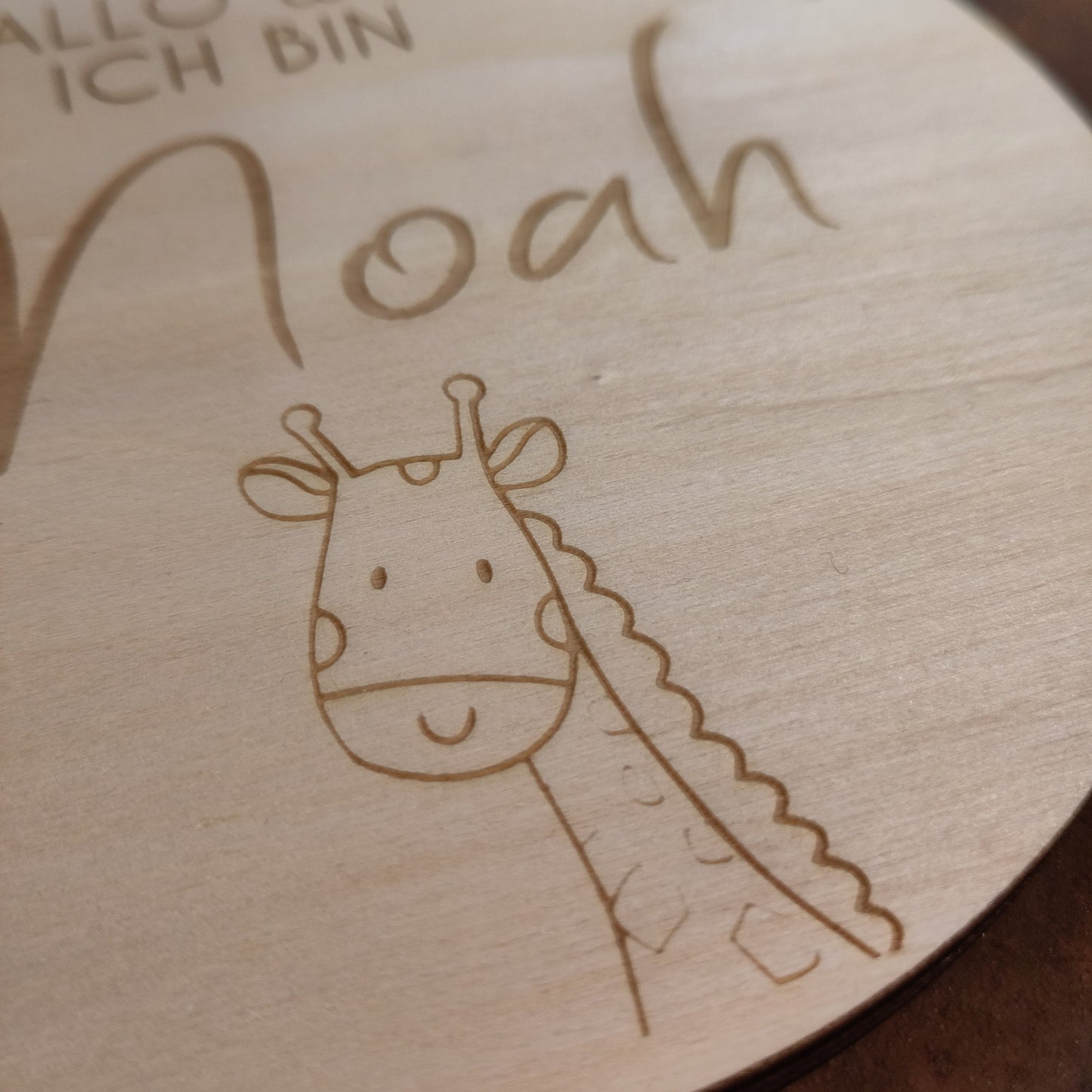 Holzscheibe Namen