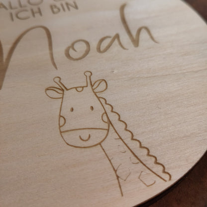 Holzscheibe Namen