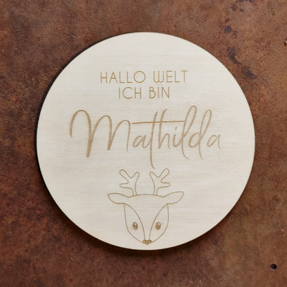 Holzscheibe Namen