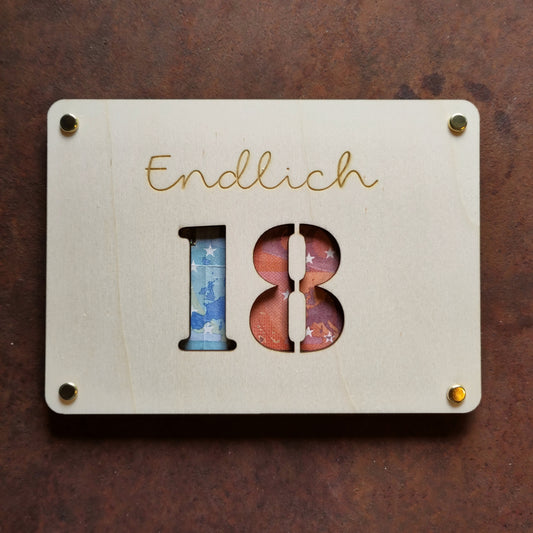 Geldgeschenk Endlich 18