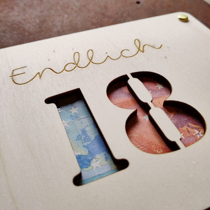 Geldgeschenk Endlich 18