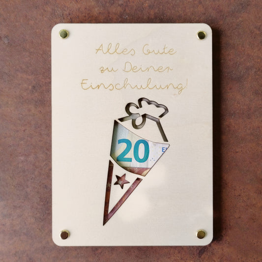 Geldgeschenk Schultüte