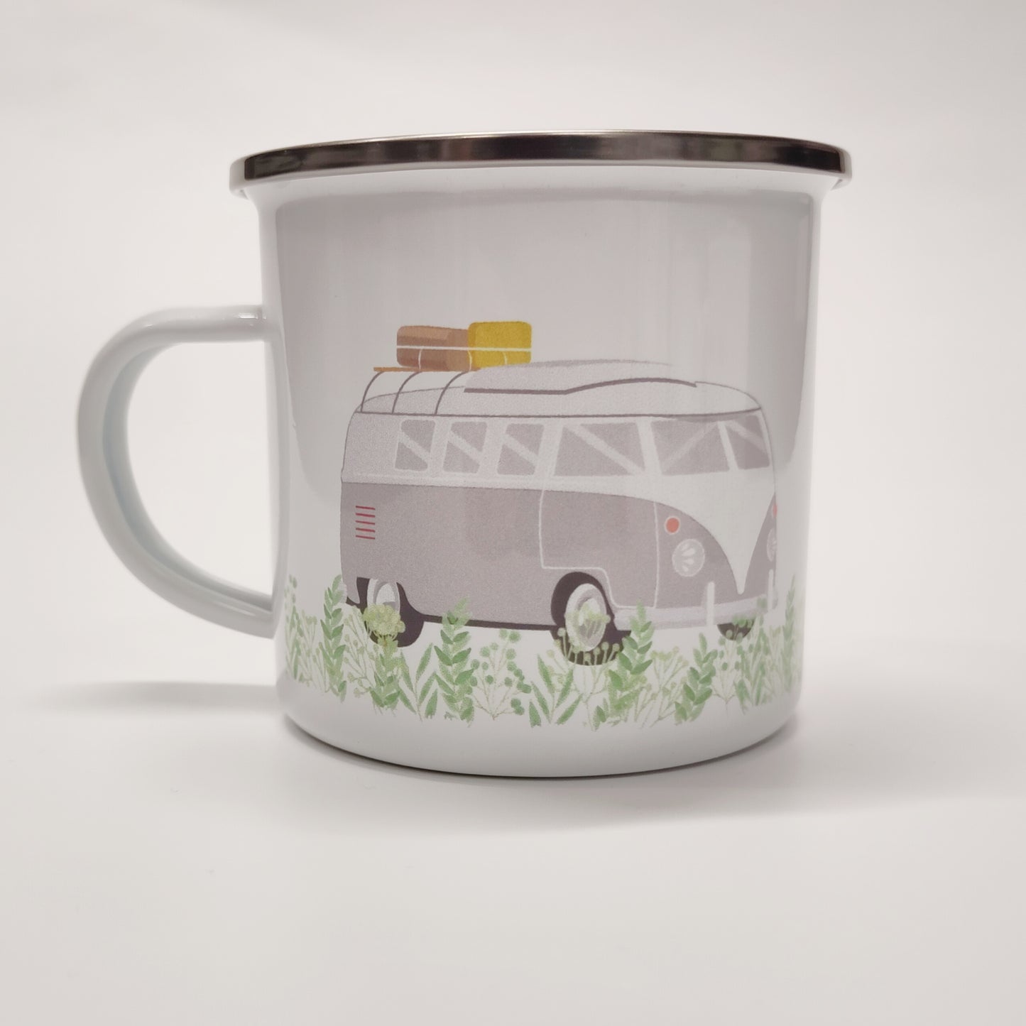 Emailletasse Camper grau