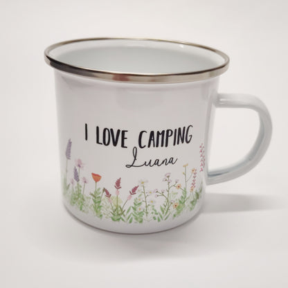 Emailletasse Camper rosa