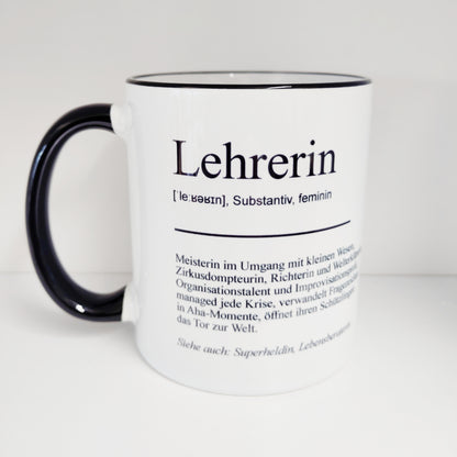 Tasse Definition Lehrerin