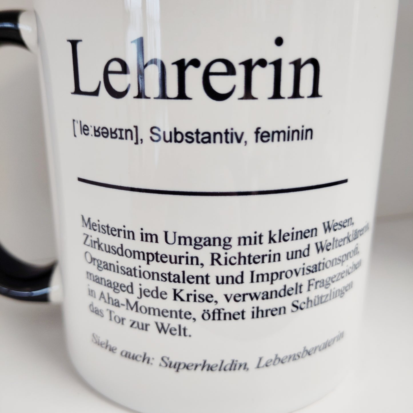 Tasse Definition Lehrerin