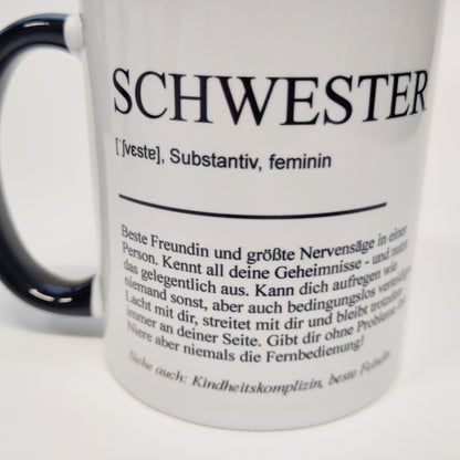 Tasse Definition Schwester