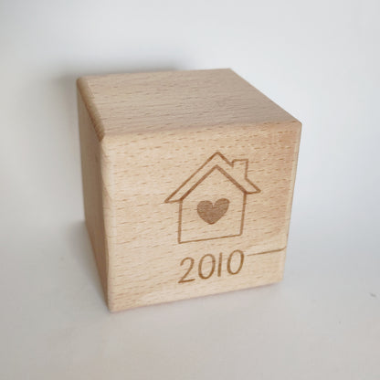 Holzwürfel personalisiert, Familie