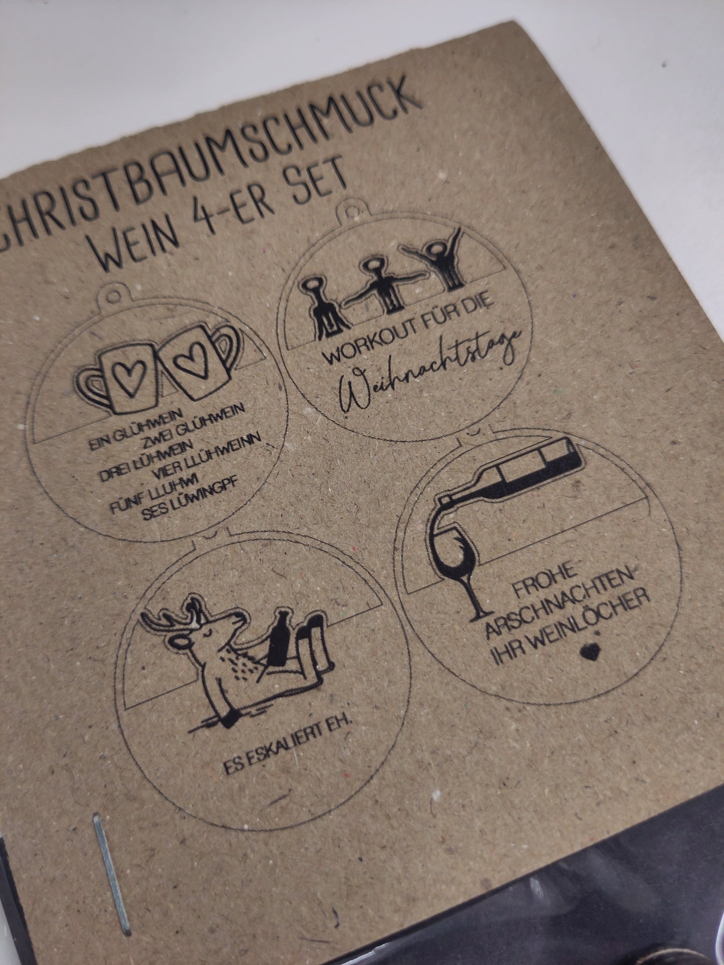 Baumschmuck Wein (4er Set)