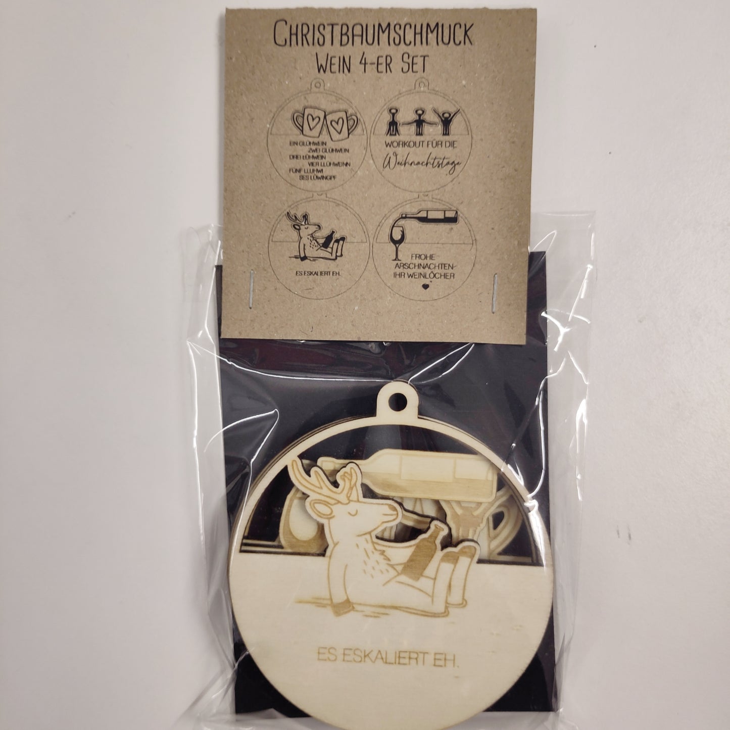 Baumschmuck Wein (4er Set)
