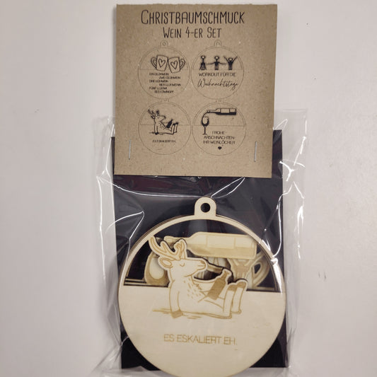 Baumschmuck Wein (4er Set)