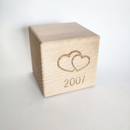 Holzwürfel personalisiert, Familie