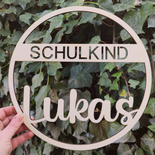 Türdekoration Schulkind mit Namen