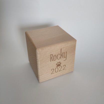 Holzwürfel personalisiert, Familie