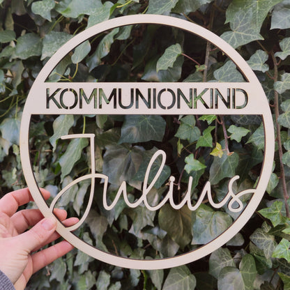 Türdekoration Kommunion mit Namen