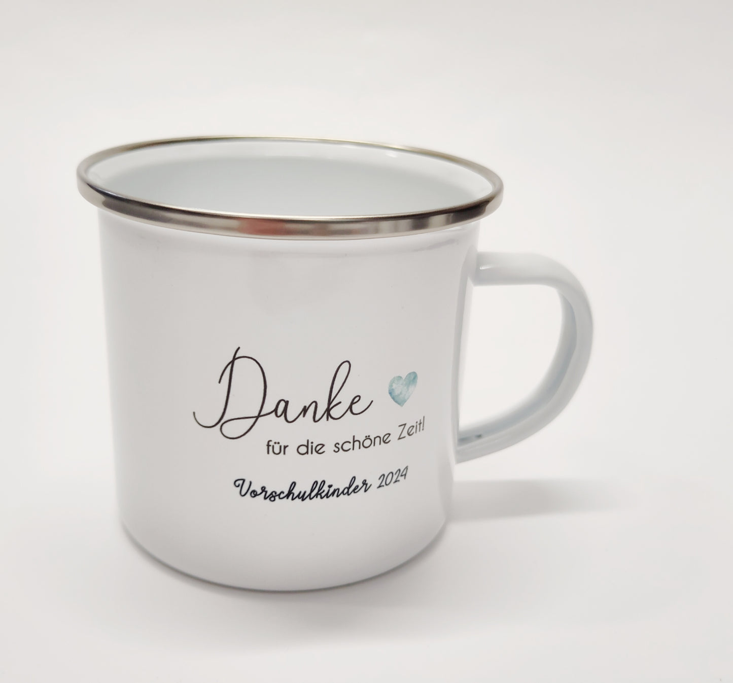 Emailletasse Erzieher/in mit Herz