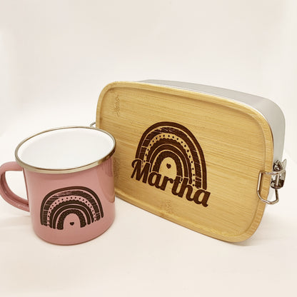 Lunchset Regenbogen Personalisiert