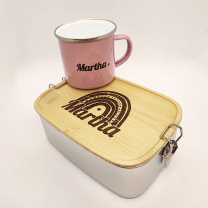Lunchset Regenbogen Personalisiert